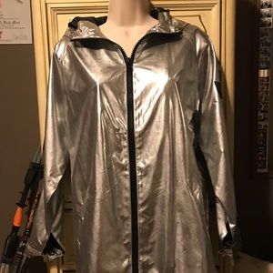 metallic bomber jacket